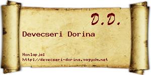 Devecseri Dorina névjegykártya