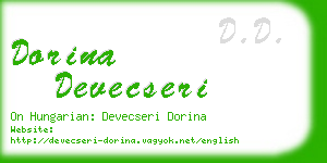 dorina devecseri business card